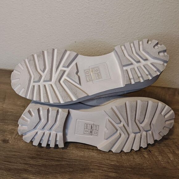 Dolce Vita Boots Womens Size 8.5 Ivory Suede Chelsea Wedge Lug Sole Pull On - Picture 9 of 16